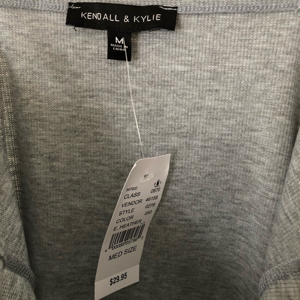 PacSun Light Gray Ribbed Button-Front Mini Dress - Picture 4 of 7